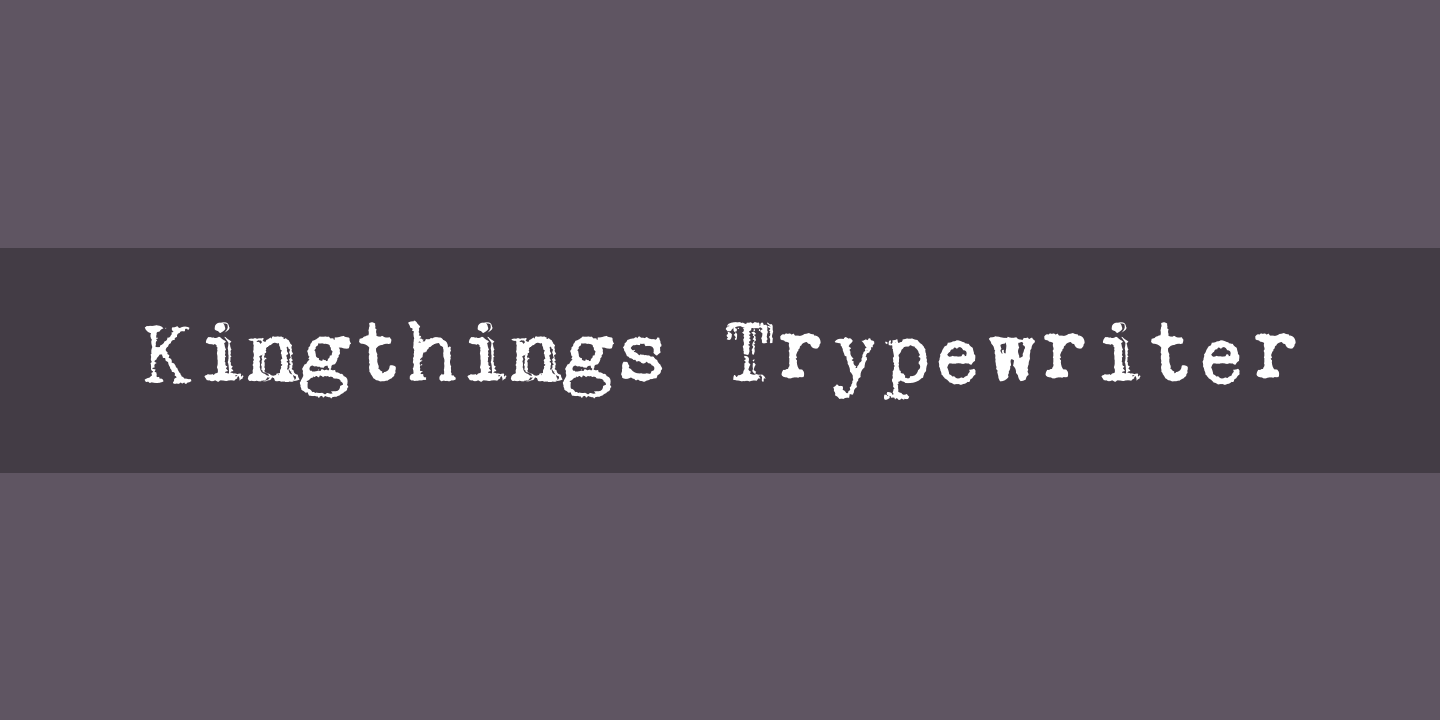 Пример шрифта Kingthings Trypewriter Regular